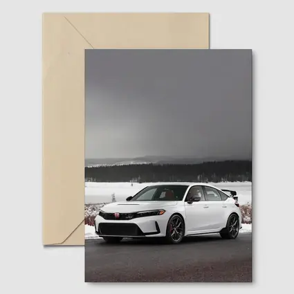 Honda Civic Type R Winter Snow Landscape