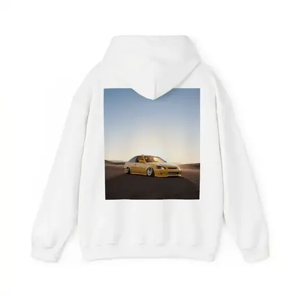 Honda Civic Yellow Stance Desert Sunset