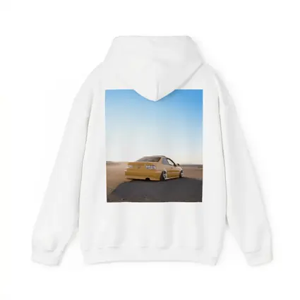 Honda Civic Yellow Stance Desert Scene