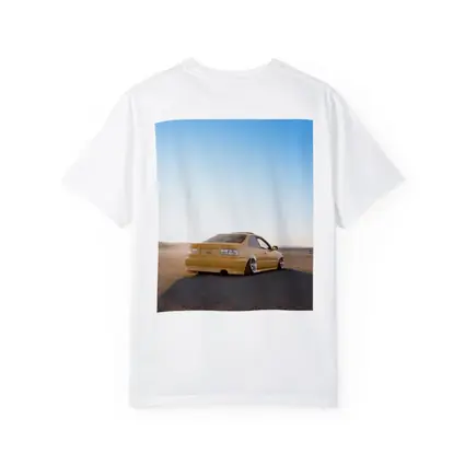 Honda Civic Yellow Stance Desert Scene