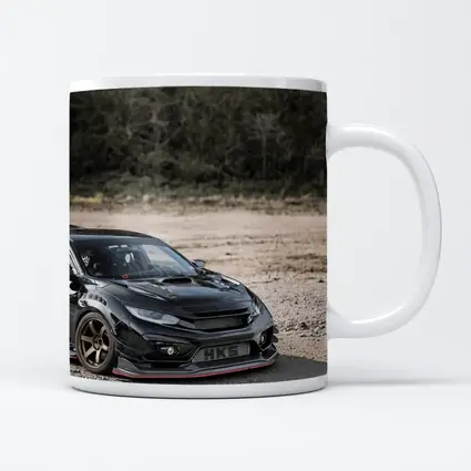 Black Honda Civic Type R Dirt Road