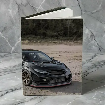 Black Honda Civic Type R Dirt Road
