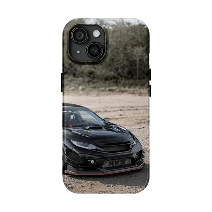 Black Honda Civic Type R Dirt Road