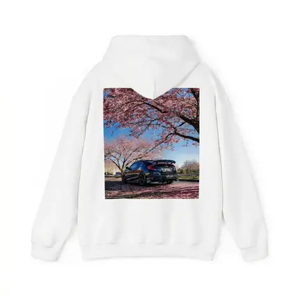 Black Honda Civic Under Cherry Blossom Trees