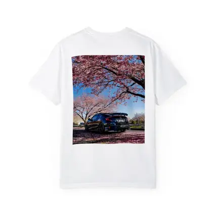 Black Honda Civic Under Cherry Blossom Trees