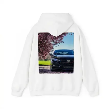Black Honda Civic Under Cherry Blossom Tree
