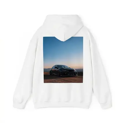 Black Honda Civic Type R Sunset Sky