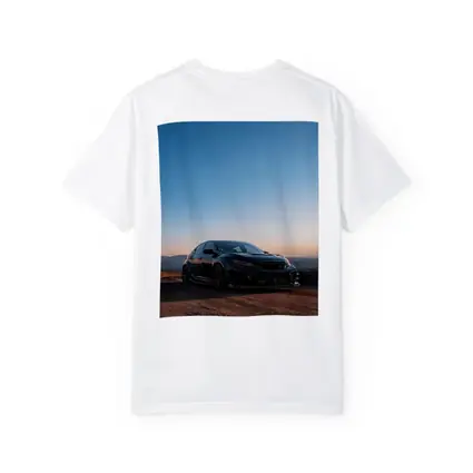 Black Honda Civic Type R Sunset Sky
