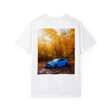 Honda Civic Blue Car Autumn Forest