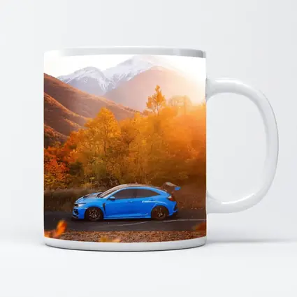 Honda Civic Type R Blue Autumn Mountains