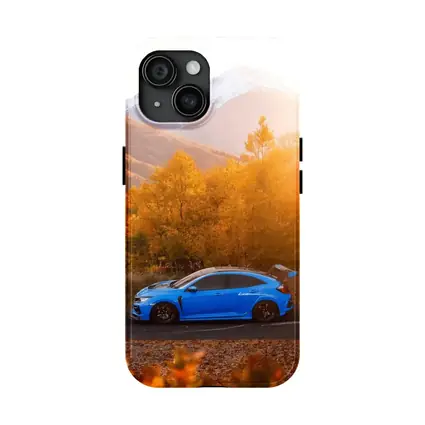 Honda Civic Type R Blue Autumn Mountains
