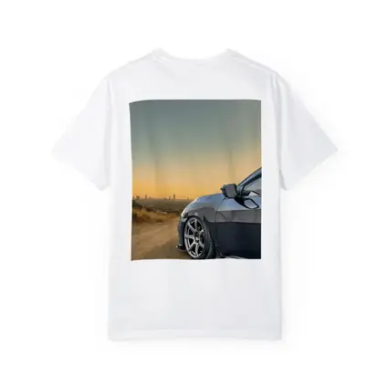 Honda Civic Grey Stance City Sunset View