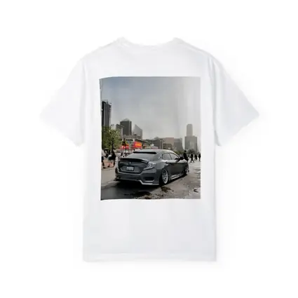 Honda Civic Grey Slammed City Street