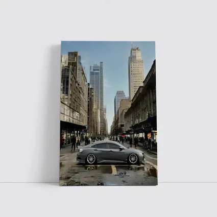 Honda Civic Grey Car City Street