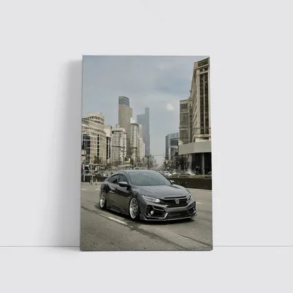 Honda Civic Stance City Street Urban Scene
