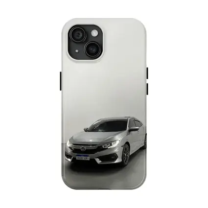 Honda Civic Silver Car White Studio Background