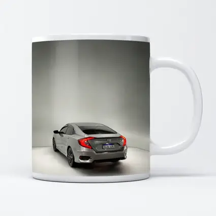 Honda Civic Gray Rear Studio Shot
