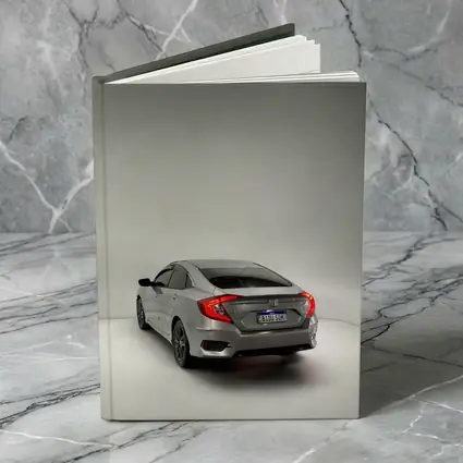 Honda Civic Gray Rear Studio Shot