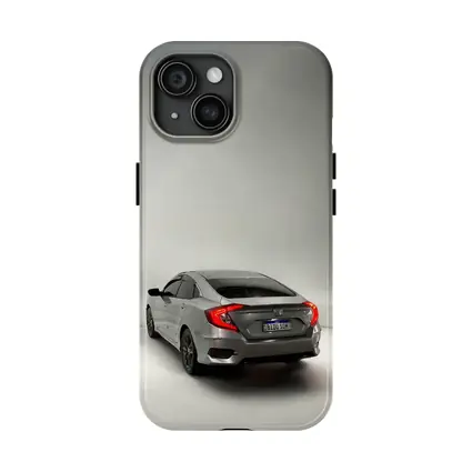 Honda Civic Gray Rear Studio Shot