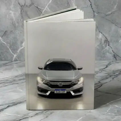 Honda Civic Silver Front View White Background