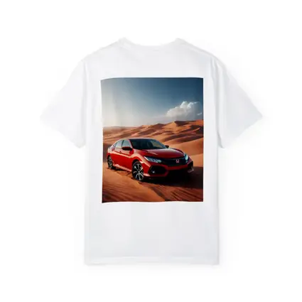 Honda Civic Red Car Desert Dunes