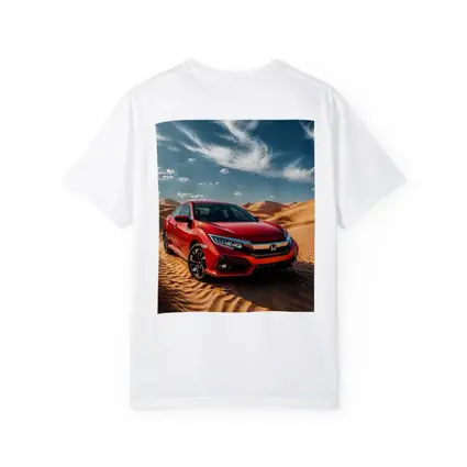 Honda Civic Red Car Desert Sand Dunes