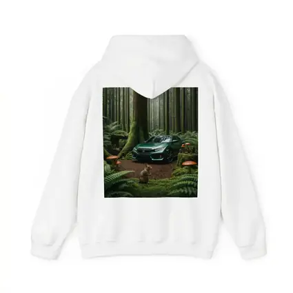 Honda Civic Green Forest Squirrel Scene