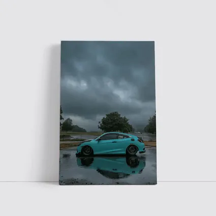 Honda Civic Coupe Rainy Storm Clouds