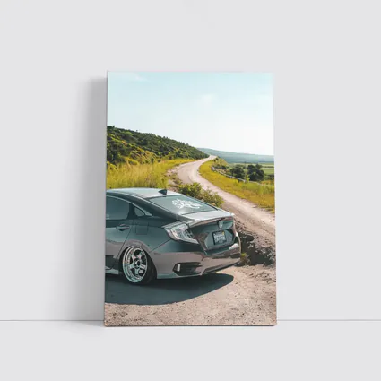 Honda Civic Slammed on Country Dirt Road