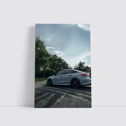 Honda Civic Sedan Parked Outdoors Gray Sky