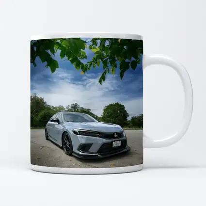 Honda Civic Hatchback Parked Under Green Trees