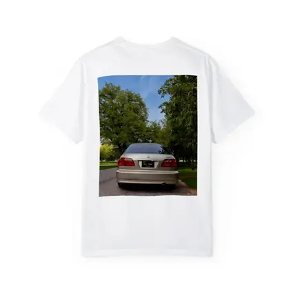 Honda Civic Sedan Rear View Green Trees