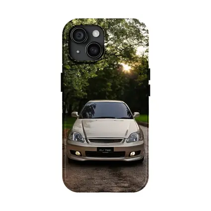 Honda Civic Parked Under Green Trees