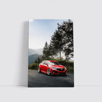 Honda Civic Type R Red Mountain Road