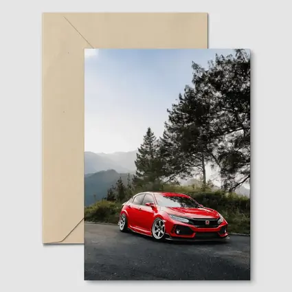 Honda Civic Type R Red Mountain Road