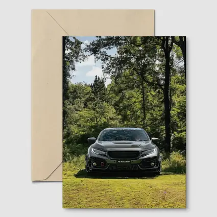 Honda Civic Type R Green Forest Setting