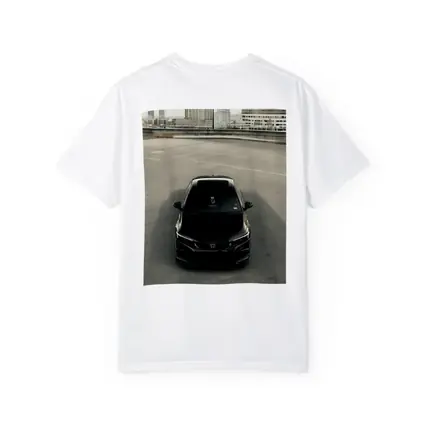 Black Honda Civic Rooftop Parking Urban Setting