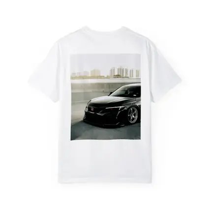 Honda Civic Slammed Black Urban City Background