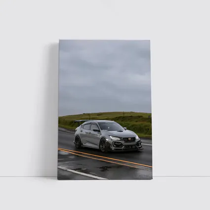 Honda Civic Type R Rainy Road Drive