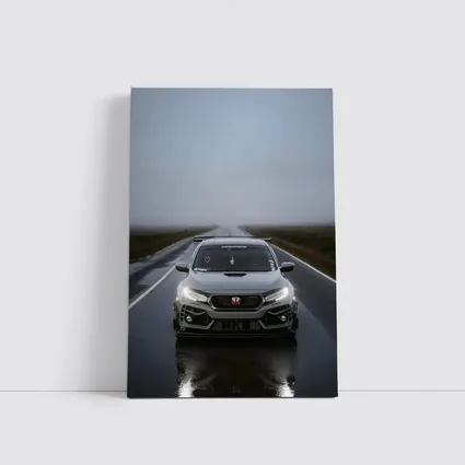 Honda Civic Type R Rainy Road Drive