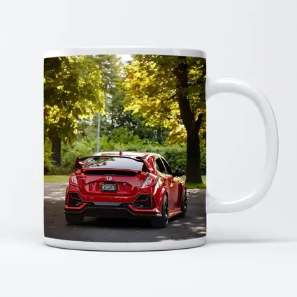 Red Honda Civic Type R Park Setting