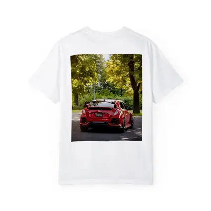 Red Honda Civic Type R Park Setting