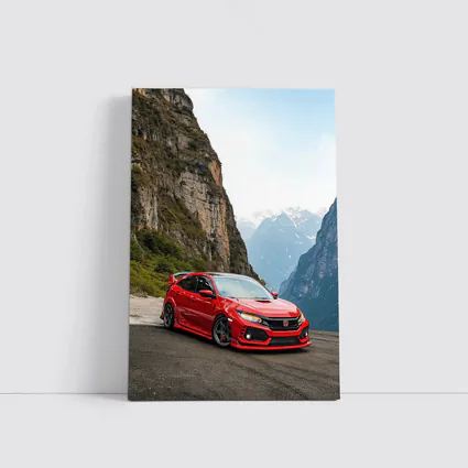 Honda Civic Type R Red Mountain Road
