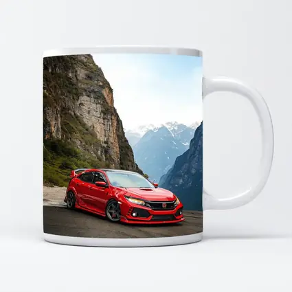 Honda Civic Type R Red Mountain Road