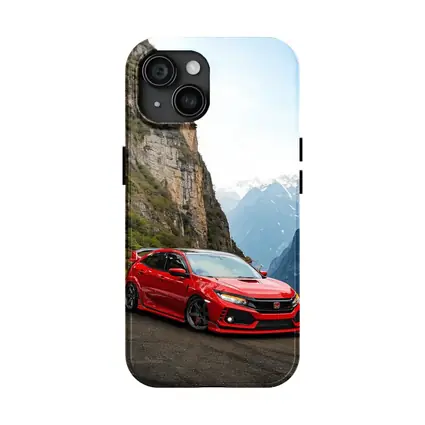 Honda Civic Type R Red Mountain Road