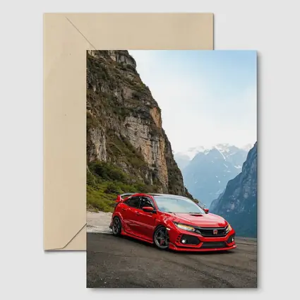 Honda Civic Type R Red Mountain Road