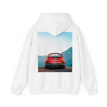 Red Honda Civic Type R Mountain Backdrop