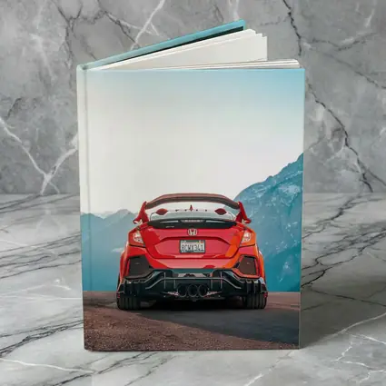 Red Honda Civic Type R Mountain Backdrop