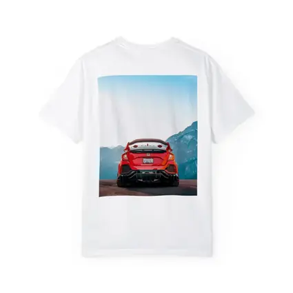 Red Honda Civic Type R Mountain Backdrop