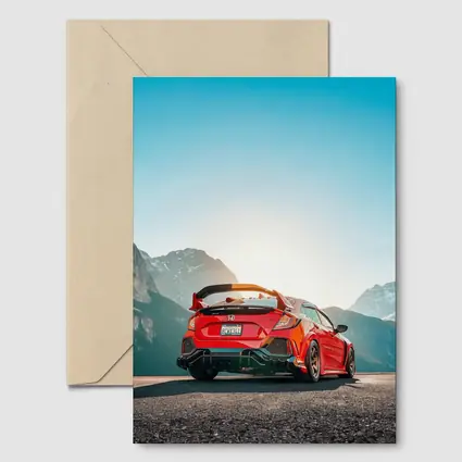 Honda Civic Type R Red Mountain Road